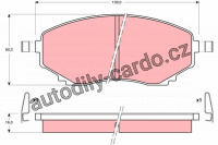 Sada brzdových destiček TRW GDB1177 - MAZDA MPV