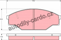 Sada brzdových destiček TRW GDB1181 - VW TARO, RENAULT 14