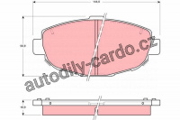 Sada brzdových destiček TRW GDB1184 - TOYOTA SUPRA