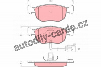 Sada brzdových destiček TRW GDB1213 - FORD MONDEO