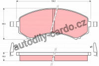 Sada brzdových destiček TRW GDB1176 - MAZDA MPV 95-99