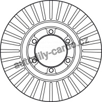 Brzdový kotouč TRW DF6022 - HYUNDAI GALLOPER 98- s ABS