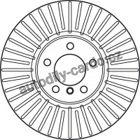 Brzdový kotouč TRW DF6003S - BMW 5 E60 04-