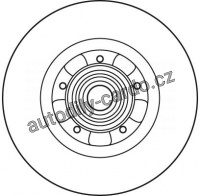 Brzdový kotouč TRW DF6043BS - RENAULT KANGOO 08- /275x 11mm/ s ložiskem