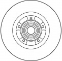Brzdový kotouč TRW DF6044BS - RENAULT LAGUNA III 07- / 300x11mm/ s ložiskem