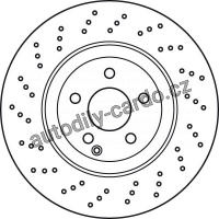 Brzdový kotouč TRW DF6077S - MERCEDES W221