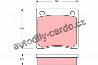 Sada brzdových destiček TRW GDB126 - NISSAN