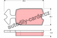 Sada brzdových destiček TRW GDB127 - CITROEN
