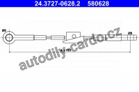 Lanko ruční brzdy ATE 24.3727-0628 (AT 580628)