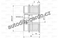 Alternátorová volnoběžka (předstihová spojka) Valeo 588051- AUDI