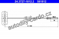 Lanko ruční brzdy ATE 24.3727-1812 (AT 581812)