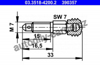 Odvzdušňovací šroub ATE 03.3518-4200 (AT 390357)