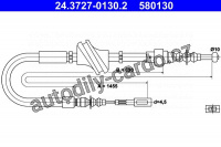 Lanko ruční brzdy ATE 24.3727-0130 (AT 580130)