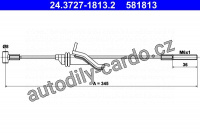 Lanko ruční brzdy ATE 24.3727-1813 (AT 581813)