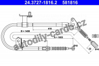 Lanko ruční brzdy ATE 24.3727-1816 (AT 581816)