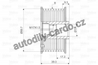 Alternátorová volnoběžka (předstihová spojka) Valeo 588053 - AUDI