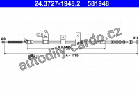 Lanko ruční brzdy ATE 24.3727-1948 (AT 581948)