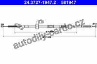 Lanko ruční brzdy ATE 24.3727-1947 (AT 581947)