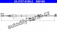 Lanko ruční brzdy ATE 24.3727-0189 (AT 580189)