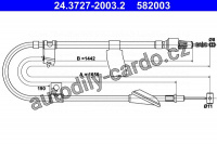 Lanko ruční brzdy ATE 24.3727-2003 (AT 582003)