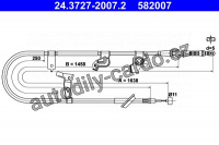 Lanko ruční brzdy ATE 24.3727-2007 (AT 582007)