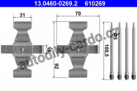 Sada příslušenství, obložení kotoučové brzdy ATE 13.0460-0269 (AT 610269)