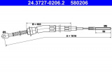 Lanko ruční brzdy ATE 24.3727-0206 (AT 580206)
