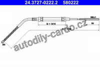 Lanko ruční brzdy ATE 24.3727-0222 (AT 580222)