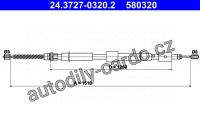 Lanko ruční brzdy ATE 24.3727-0320 (AT 580320)