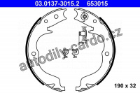 Sada brzdových čelistí, parkovací brzda ATE 03.0137-3015 (AT 653015)