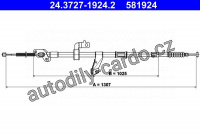 Lanko ruční brzdy ATE 24.3727-1924 (AT 581924)