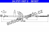 Lanko ruční brzdy ATE 24.3727-1937 (AT 581937)