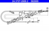 Lanko ruční brzdy ATE 24.3727-2009 (AT 582009)