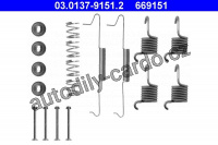 Sada příslušenství, brzdové čelisti ATE 03.0137-9151 (AT 669151)