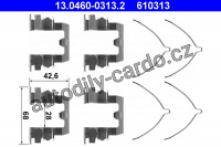 Sada příslušenství, obložení kotoučové brzdy ATE 13.0460-0313 (AT 610313)