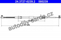 Lanko ruční brzdy ATE 24.3727-0239 (AT 580239)