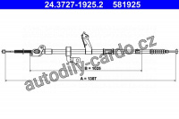 Lanko ruční brzdy ATE 24.3727-1925 (AT 581925)