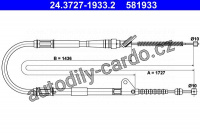 Lanko ruční brzdy ATE 24.3727-1933 (AT 581933)
