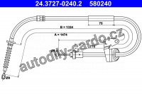 Lanko ruční brzdy ATE 24.3727-0240 (AT 580240)