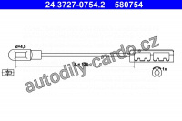 Lanko ruční brzdy ATE 24.3727-0754 (AT 580754)