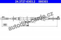 Lanko ruční brzdy ATE 24.3727-0303 (AT 580303)