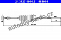 Lanko ruční brzdy ATE 24.3727-1914 (AT 581914)