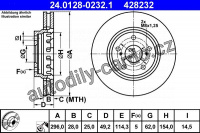 Brzdový kotouč ATE 24.0128-0232 (AT 428232)