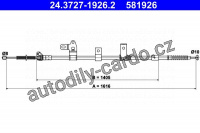 Lanko ruční brzdy ATE 24.3727-1926 (AT 581926)