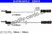Výstražný kontakt opotřebení obložení ATE 24.8190-0415 (AT 620415)