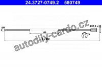 Lanko ruční brzdy ATE 24.3727-0749 (AT 580749)