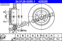 Brzdový kotouč ATE 24.0128-0255 (AT 428255)