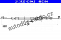 Lanko ruční brzdy ATE 24.3727-0310 (AT 580310)