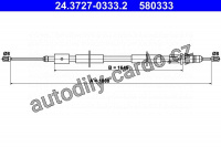 Lanko ruční brzdy ATE 24.3727-0333 (AT 580333)