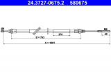 Lanko ruční brzdy ATE 24.3727-0675 (AT 580675)